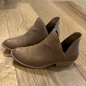 Brown fall booties